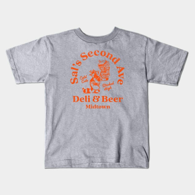 "Sal's Second Ave Deli & Beer" Cool New York Style Deli Art Kids T-Shirt by The Whiskey Ginger